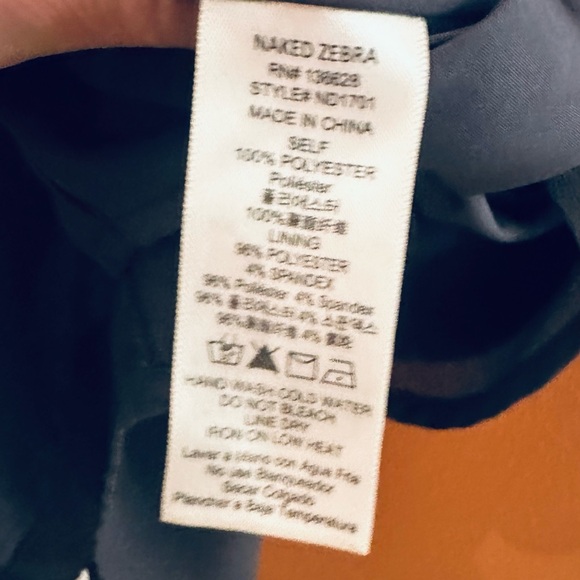 Naked Zebra V-Neck Shift Dress/Shirt in Slate Gray - Picture 5 of 6